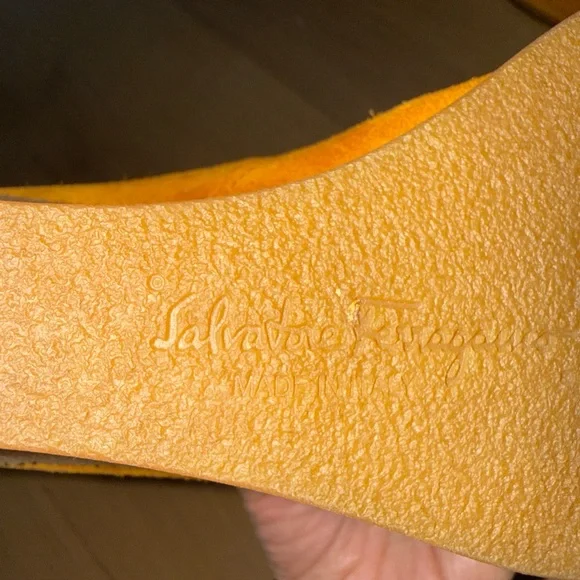 Salvatore Ferragamo orange Suede Wedge Boots - Picture 5 of 7